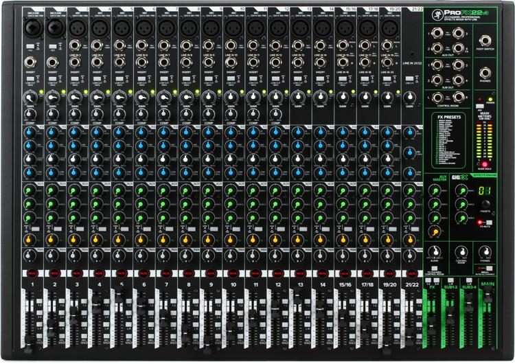 Mackie ProFX22v3 22-channel 4-Bus Effects Mixer with USB