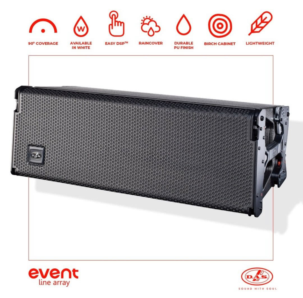 DAS Event 210A Dual 10" 3-Way Active Line Array Speaker