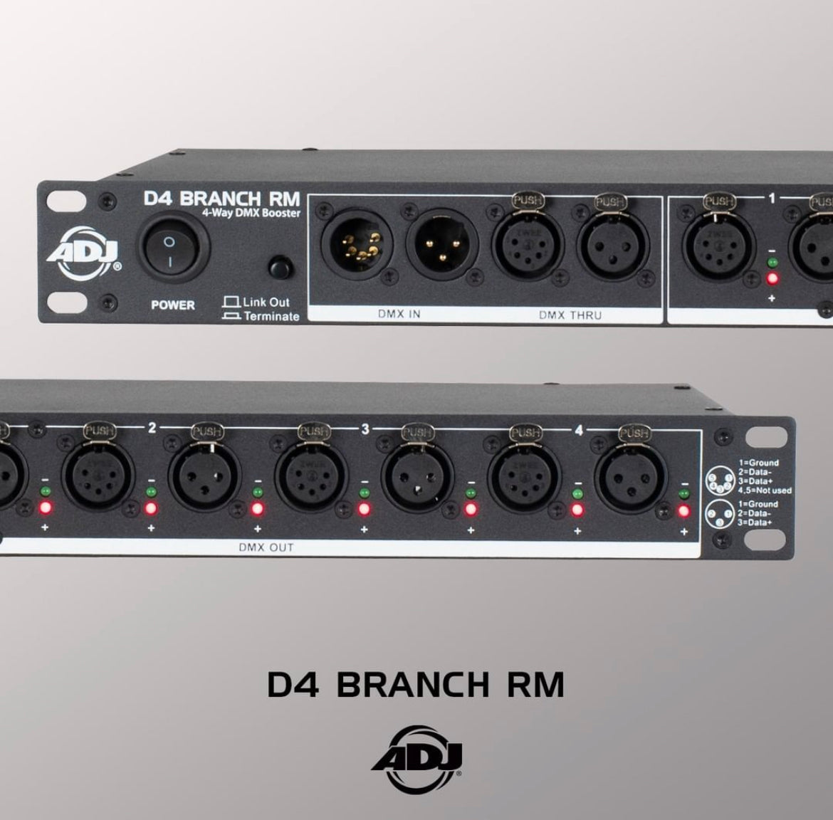 American DJ ADJ D4 Branch RM 4-way Distributor/Booster [B-STOCK]
