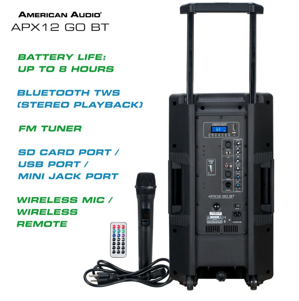 American Audio APX12 GO BT Battery-powered Speaker