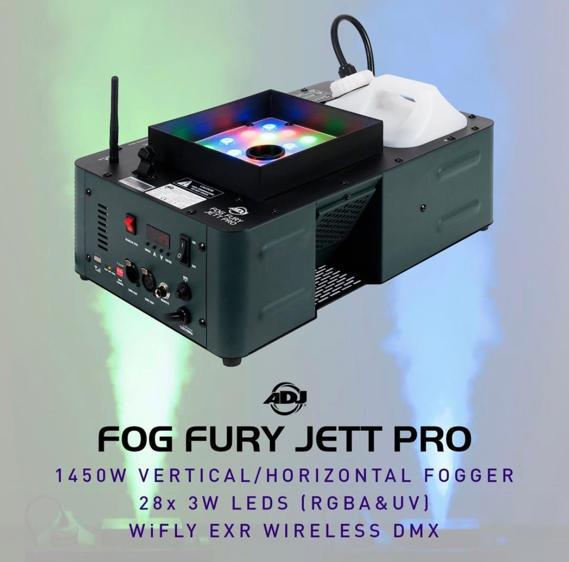 American DJ ADJ Fog Fury Jett Pro 1450-Watt High Powered LED Fog Machine