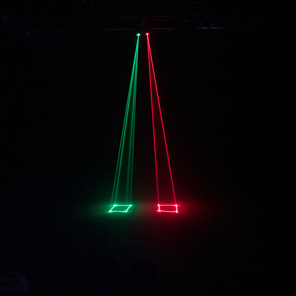 Dual Head Red and Green Laser Light