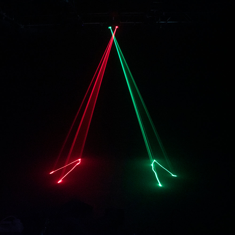 Dual Head Red and Green Laser Light