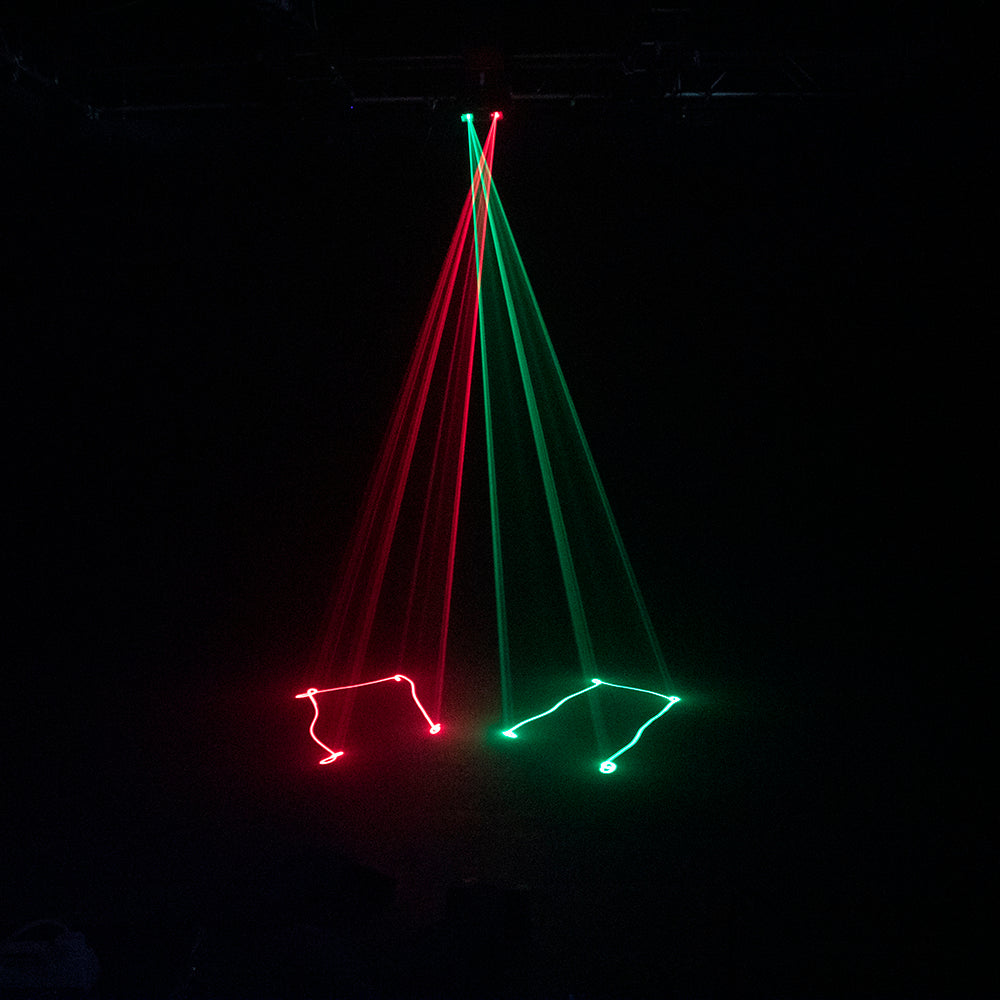 Dual Head Red and Green Laser Light