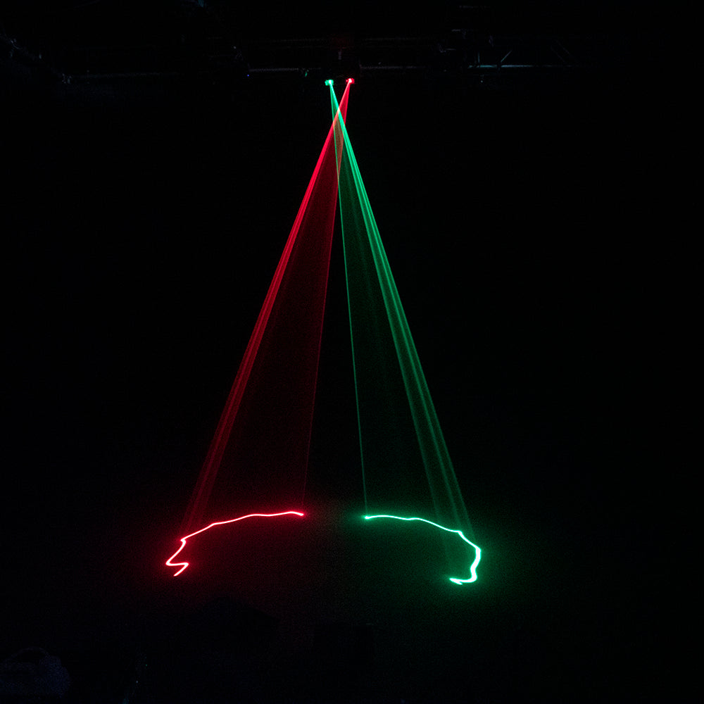 Dual Head Red and Green Laser Light