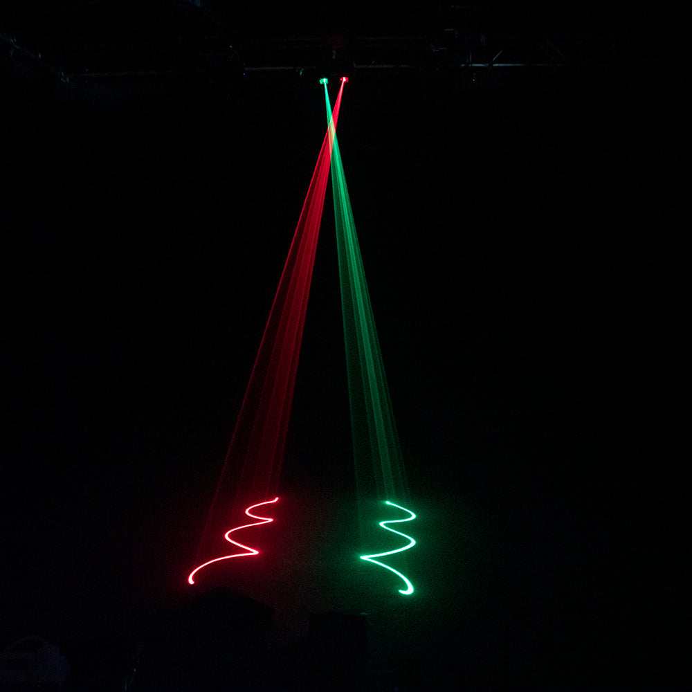 Dual Head Red and Green Laser Light