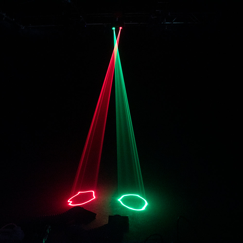 Dual Head Red and Green Laser Light