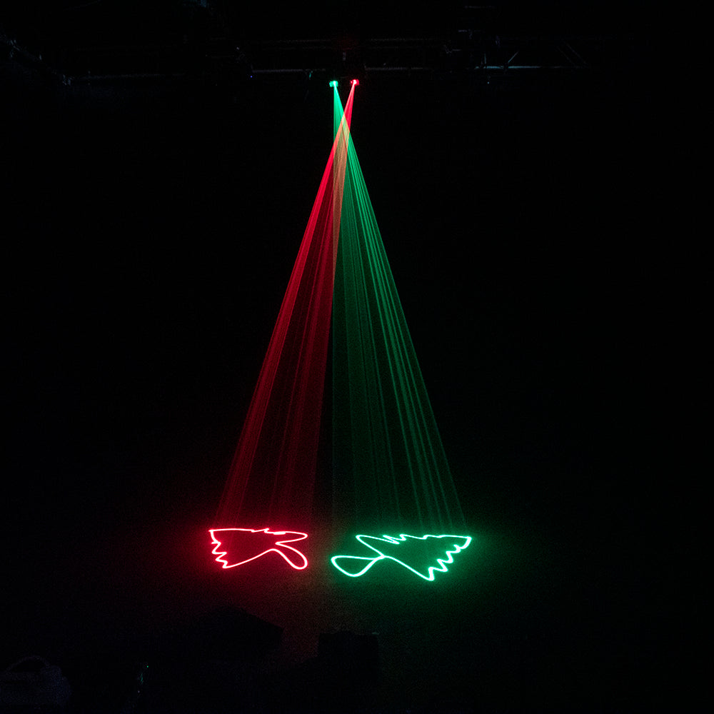 Dual Head Red and Green Laser Light