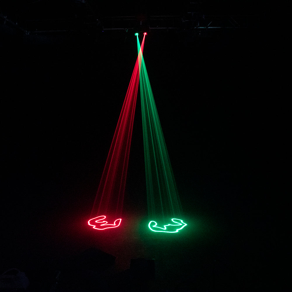 Dual Head Red and Green Laser Light
