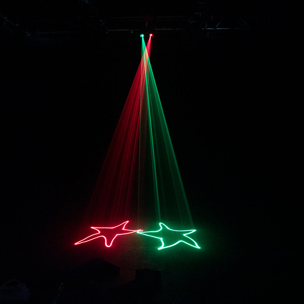 Dual Head Red and Green Laser Light