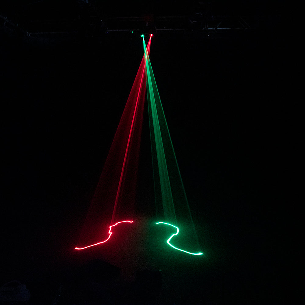 Dual Head Red and Green Laser Light