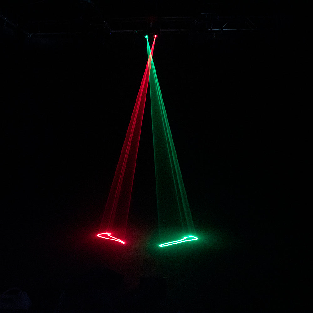 Dual Head Red and Green Laser Light