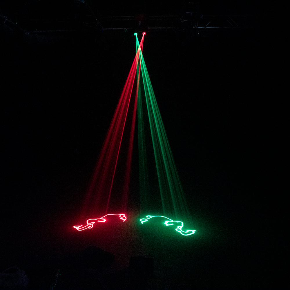 Dual Head Red and Green Laser Light