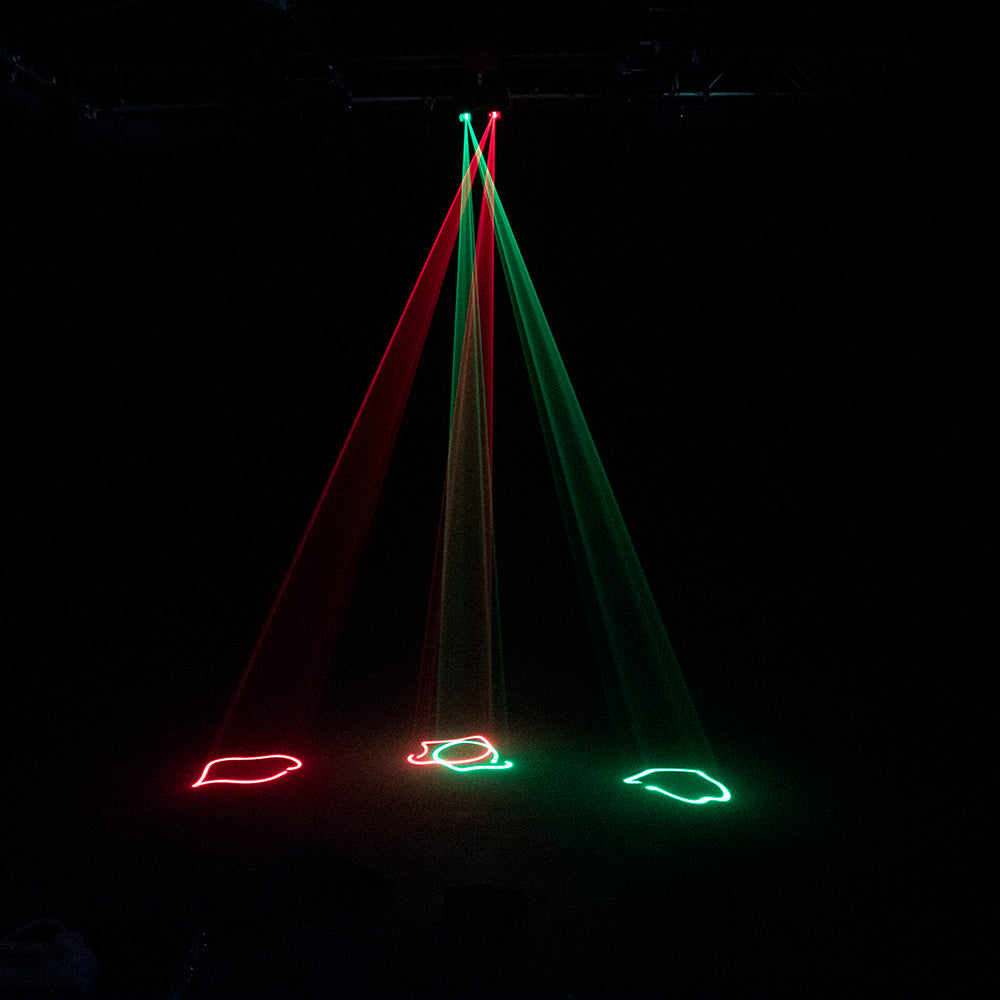 Dual Head Red and Green Laser Light