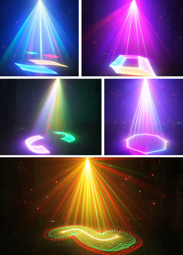 Professional 4D DMX Multi-Color DJ Laser Light